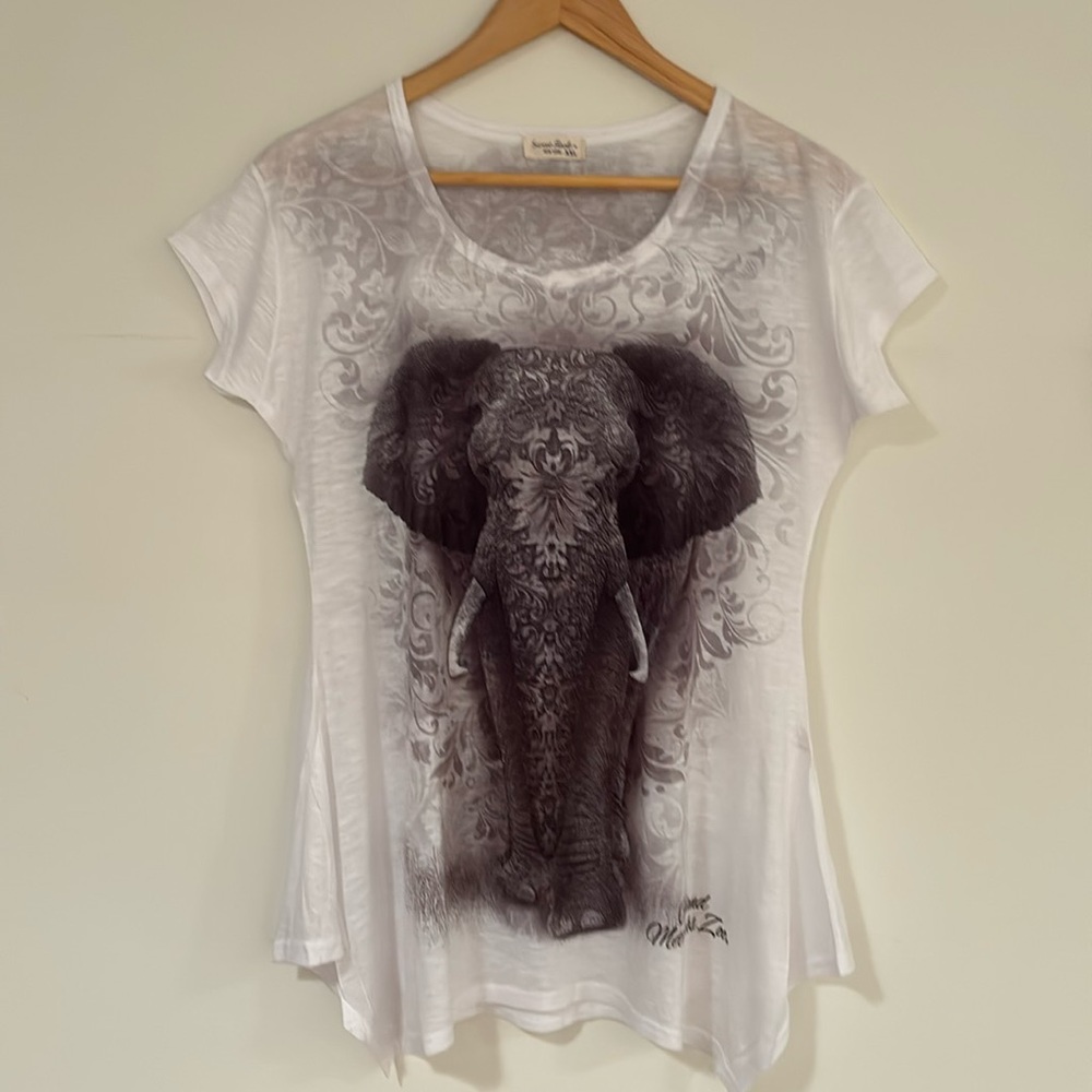 Elephant Print Cleveland Metroparks Zoo Top size XXL